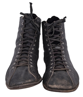 Circa 1930s Joe Louis Fight Worn Boots Originally Sourced from Mannie Seamens Estate (Hamilton LOA)